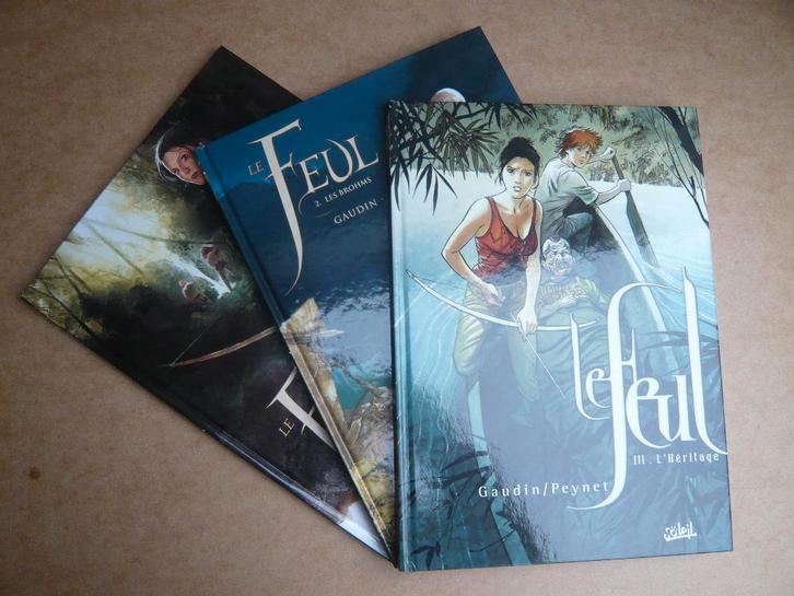 LE FEUL tomes 1 à 3 (EO ttbe) de GAUDIN, Livres, BD, Utilisé, Série complète ou Série, Enlèvement ou Envoi