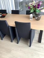 Lederen stoelen, Huis en Inrichting, Ophalen, Zwart, Leer, Zo goed als nieuw