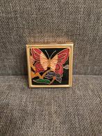 Antiek pillendoosje met vlinder, Ophalen of Verzenden
