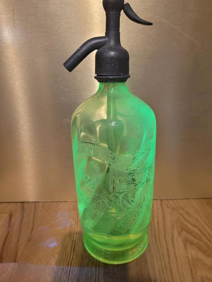 Uranium Sodasifon, Antiek en Kunst, Antiek | Glaswerk en Kristal, Ophalen of Verzenden
