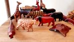 Prachtig lot handgekerfde dieren Afrika, Antiquités & Art, Art | Sculptures & Bois, Enlèvement