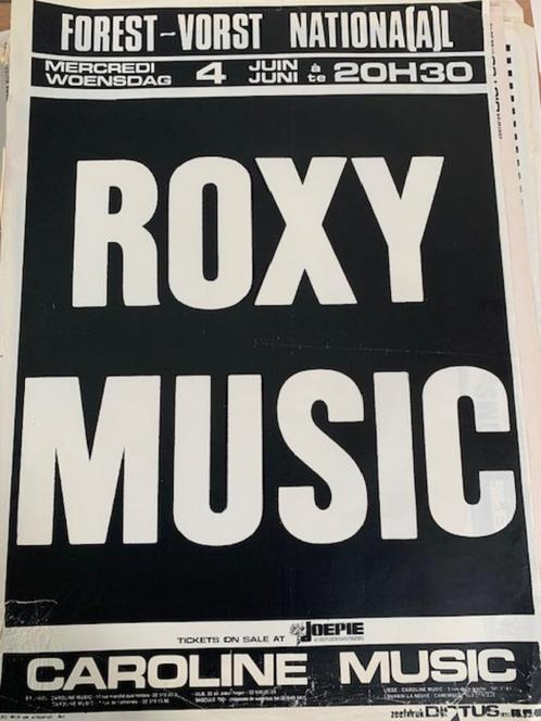 Affiche de concert ROXY MUSIC 1980, Collections, Musique, Artistes & Célébrités, Comme neuf, Affiche, Œuvre d'art ou Peinture