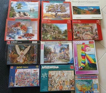 12 puzzles de 100 à 3000 pièces (prix dans description) beschikbaar voor biedingen