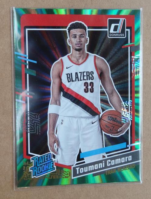 NBA Donruss Green Laser T. Camara RC #245 2023-2024, Sports & Fitness, Basket, Neuf, Autres types, Envoi