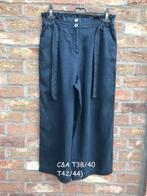 C&A blauwe broek met hoge taille T38-40 in uitstekende staat, Kleding | Dames, Broeken en Pantalons, Ophalen of Verzenden, Gedragen