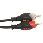 Audio kabel met 2 x 2 vergulde tulp pluggen 5 meter, Muziek en Instrumenten, Kabels en Stekkers, Nieuw, Ophalen of Verzenden