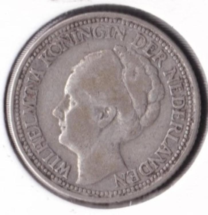 Pays-Bas 25 cents Wilhelmina argent année 1928, Postzegels en Munten, Munten | Nederland, Losse munt, 25 cent, Koningin Wilhelmina