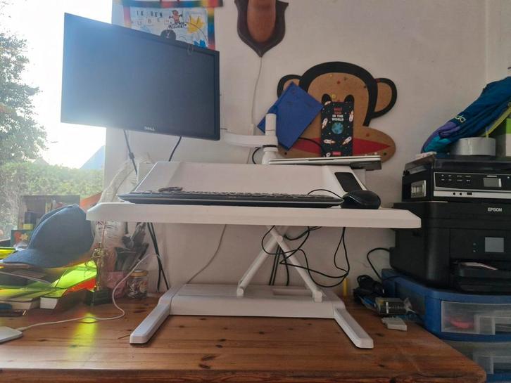 Assis, debout, bureau, bureau flexible, Maison & Meubles, Bureaux, Comme neuf, Bureau, Réglable en hauteur, Enlèvement