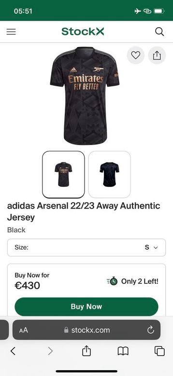 Arsenal 2022/2023 derde shirt beschikbaar voor biedingen