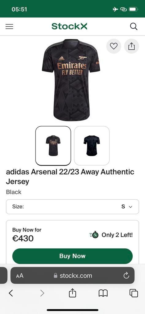 Arsenal 2022/2023 derde shirt, Kleding | Heren, T-shirts, Zo goed als nieuw, Oranje, Verzenden