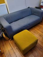 Zetel Klippan Ikea + poef, Enlèvement, Comme neuf, Trois personnes, Banc droit