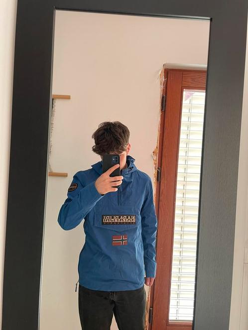 Napapijri jas, Kleding | Heren, Truien en Vesten, Zo goed als nieuw, Maat 46 (S) of kleiner, Blauw, Ophalen of Verzenden