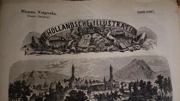 Oud boek ''De Hollandsche Illustratie'' 1866-1867
