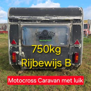 Caravan 750kg motocross aanhangwagen trailer motoren remork  beschikbaar voor biedingen
