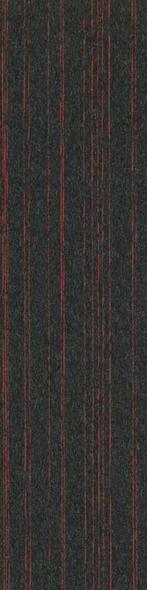 Zwarte Flash Line tapijttegels met rood accent 25cm x 100cm, Ophalen of Verzenden, Nieuw