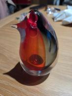 Bohemian handmade art cut glass paperweight vogel, Ophalen