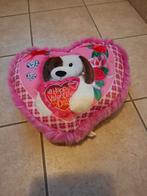 Hartvormig kussen "Happy Valentine's Day", Enlèvement, Neuf, Rose, En forme de cœur