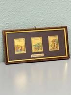 3 ingelijste 23kt gold goud italian mini paintings italy, Ophalen of Verzenden