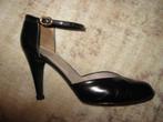 Zwarte Pumps met enkelriempje - maat 38 ½, Kleding | Dames, Schoenen, Pumps, Zwart, Ophalen of Verzenden, Gedragen