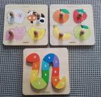 3 houten puzzels Masterkidz, Kinderen en Baby's, Speelgoed | Houten speelgoed, Gebruikt, Ophalen of Verzenden