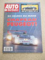 AUTO HEBDO PEUGEOT 24 HR MANS BMW M3 6 CYL 1992, Gelezen, BMW, Ophalen of Verzenden