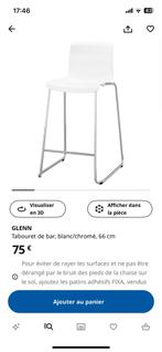 4x Tabourets de bar IKEA GLENN - 66 cm, 60 à 90 cm, 4 tabourets, Utilisé
