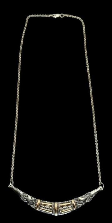 18k Goud en 925 zilveren ketting en ring  beschikbaar voor biedingen