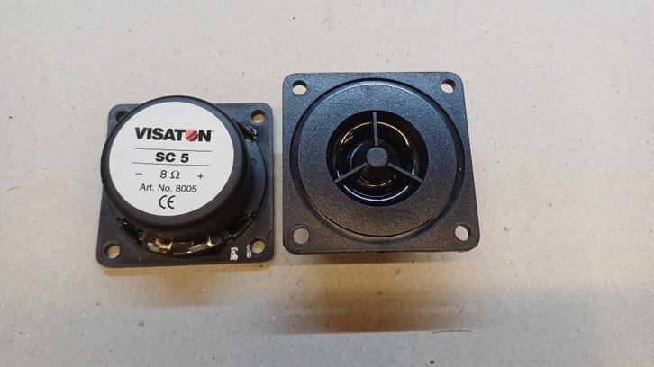 Visaton SC5 Tweeter 60-100watt 1/2" als nieuw, Audio, Tv en Foto, Luidsprekerboxen, Zo goed als nieuw, Front, Rear of Stereo speakers