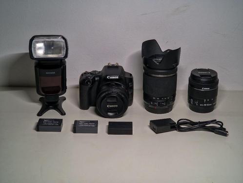 Canon eos 250D + 3 lenzen en meer, Audio, Tv en Foto, Fotocamera's Digitaal, Zo goed als nieuw, Spiegelreflex, Canon, Geen optische zoom