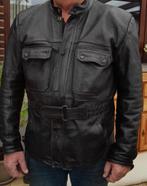 motorvest leer, Ophalen, Gedragen, Maat 56/58 (XL), Zwart
