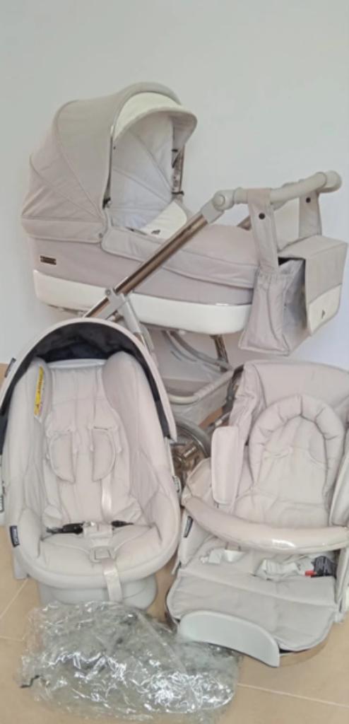 Complete Kinderwagen Set – Lichtgrijs, Kinderen en Baby's, Kinderwagens en Combinaties, Kinderwagen, Overige merken, Met autostoeltje