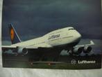 Lufthansa Boeing 747-400 oude postkaart, Verzamelen, Luchtvaart en Vliegtuigspotten, Verzenden, Zo goed als nieuw