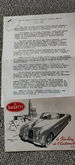 1952 BUGATTI TYPE 101 BROCHURE FRANS, Comme neuf, Enlèvement ou Envoi