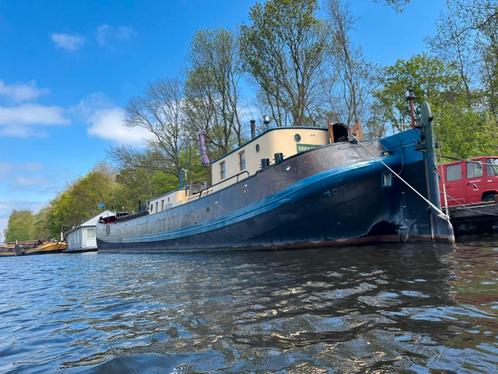 Zelfvoorzienend varend woonschip 29x5 meter, Watersport en Boten, Beroepsscheepvaart, Zo goed als nieuw, Sleepboot, Elektrisch