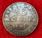 Muntencollectie - Zwitserse munt van 25 cent 1839, Antiek en Kunst, Antiek | Zilver en Goud, Ophalen of Verzenden, Zilver
