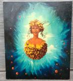 Huile sur panneau les neutrons signe Carl prevot, Antiquités & Art, Enlèvement ou Envoi