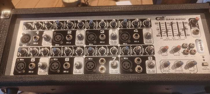 Gatt Audio GAM‑8200 – 8‑kanaals powered mixer – 200W, Musique & Instruments, Tables de mixage, Enlèvement