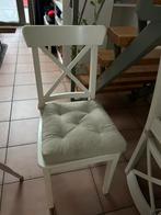 3witte stoelen en bureau, Huis en Inrichting, Ophalen, Gebruikt, Bureau