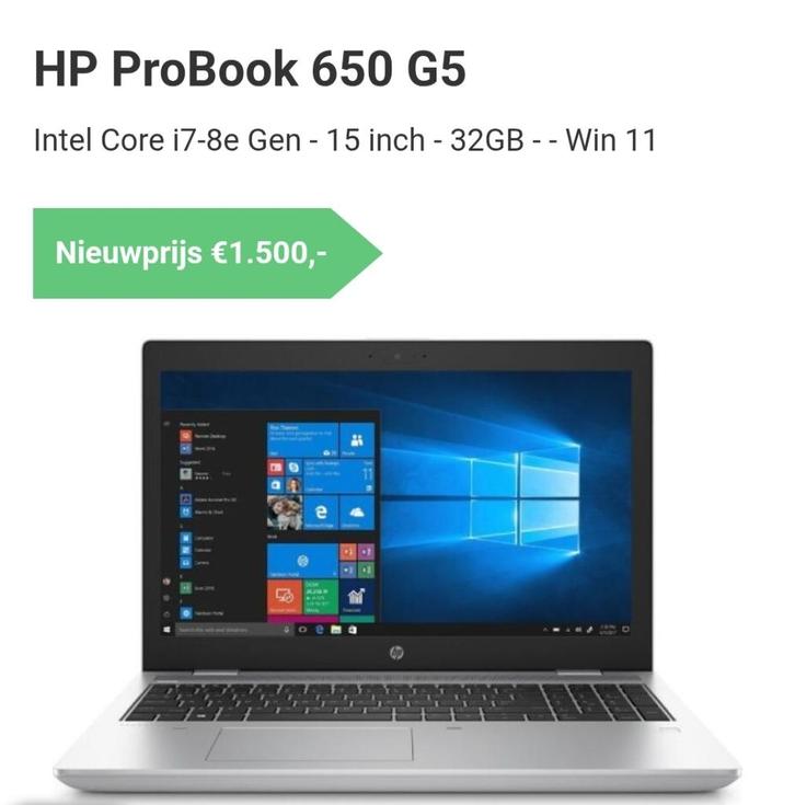 HP PROBOOK 650 G 5 WINDOWS11, Computers en Software, Windows Laptops, Gebruikt, 15 inch, SSD, Ophalen