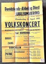 Poster Volksconcert in Zaal Patria Diest, Verzamelen, Posters, Gebruikt, Ophalen of Verzenden