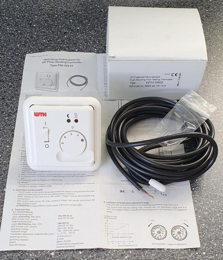 Nieuwe Theben Thermostaat FRe 525 22 t.b.v. Elektrischevloer, Doe-het-zelf en Bouw, Thermostaten, Nieuw, Ophalen