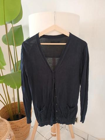 Donkerblauwe cardigan - maat M beschikbaar voor biedingen