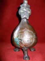 Oude bronzen sacral aquamanile ritual waterfles baardemankru, Antiquités & Art, Antiquités | Bronze & Cuivre, Bronze, Enlèvement
