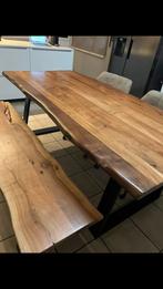 Boomstamtafel, Huis en Inrichting, Tafels | Eettafels, Ophalen, Gebruikt, 50 tot 100 cm, Vijf personen of meer