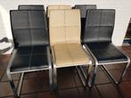6 Eetkamerstoelen, Ophalen, Gebruikt, Zwart, Modern