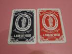 2 oude speelkaarten likeurstokerij Ledeganck , Eeklo (194), Verzamelen, Ophalen of Verzenden, Zo goed als nieuw, Speelkaart(en)
