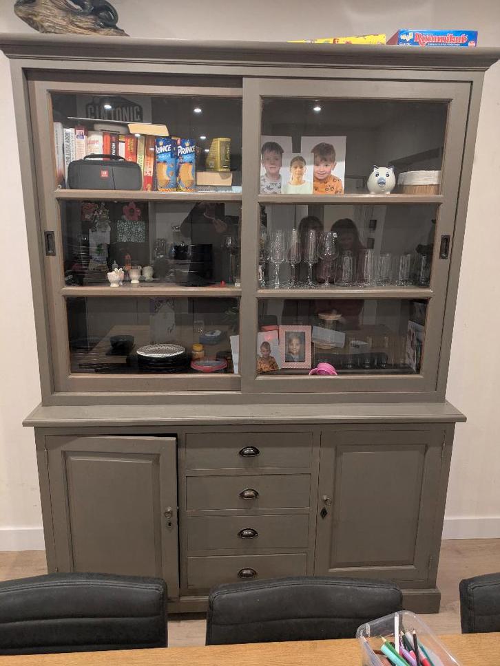 Teak buffetkast, Huis en Inrichting, Kasten | Buffetkasten, Gebruikt, 200 cm of meer, 150 tot 200 cm, 25 tot 50 cm, Met lade(s)