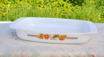 plat pour four vintage arcopal decor legume, Enlèvement ou Envoi, Comme neuf, Autres types