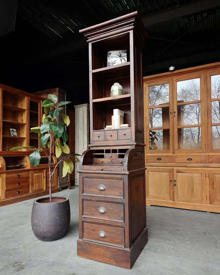 Smalle Grutterskast | Oude Kruidenierskast | Bijzet #2673, Antiek en Kunst, Antiek | Meubels | Kasten, Ophalen of Verzenden