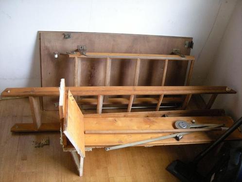 Zoldertrap met luik uitschuifbaar, Doe-het-zelf en Bouw, Ladders en Trappen, Gebruikt, Trap, 2 tot 4 meter, Opvouwbaar of Inschuifbaar